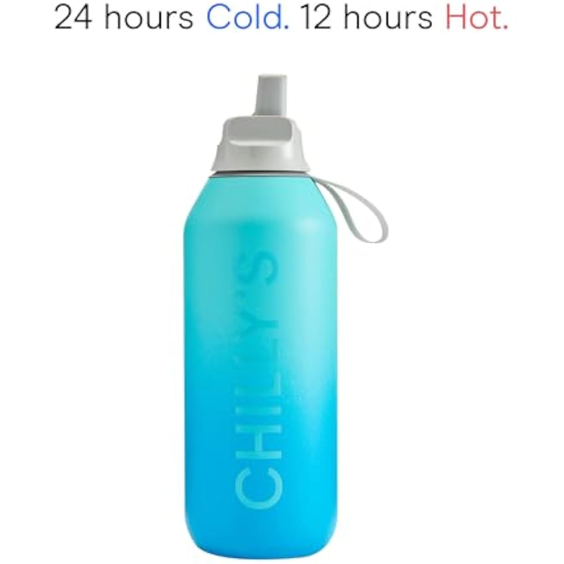 Chilly's Series 2 Flip Water Bottle – Insulated Stainless Steel, 1L