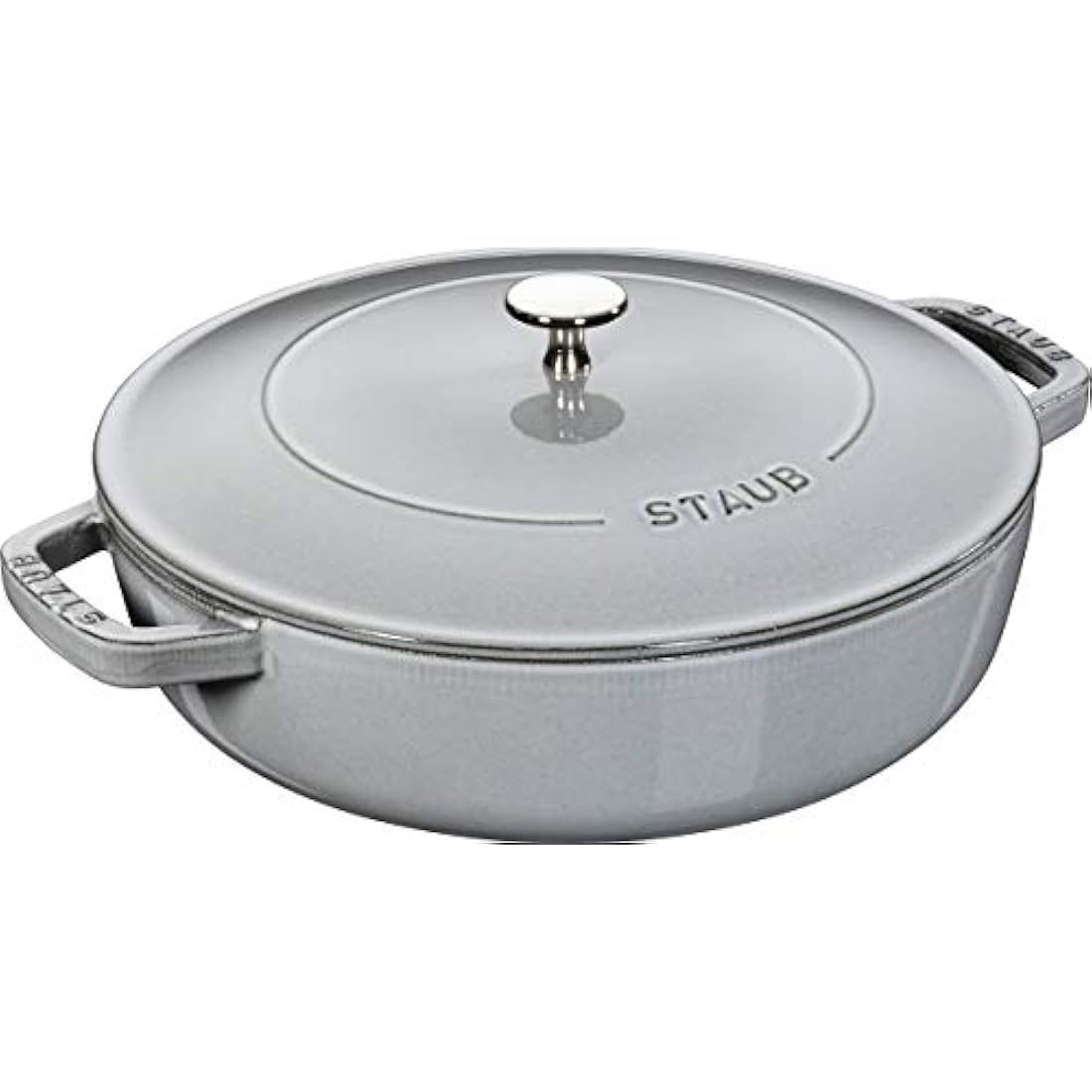 Staub Cast Iron Chistera Braiser Pan - Graphite Grey - 28 cm
