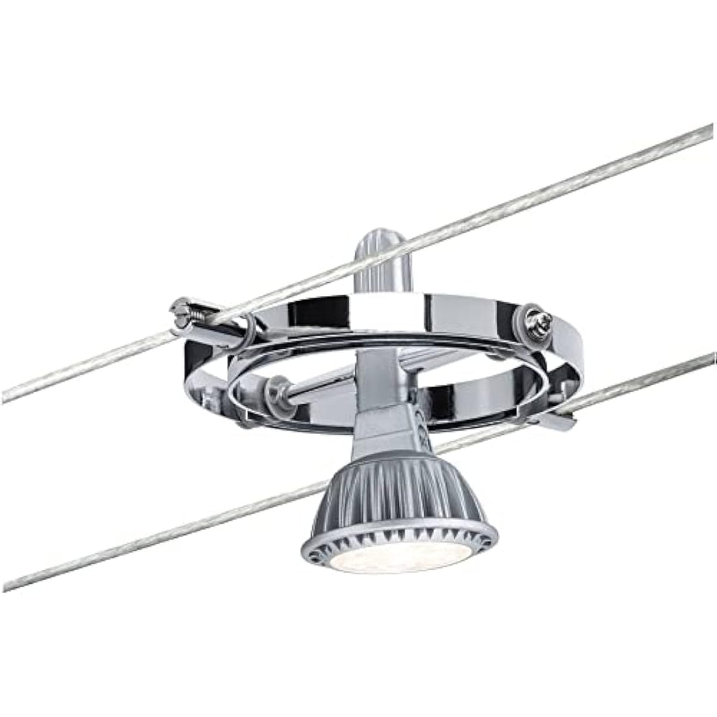 Paulmann Cardan Cable Lighting System – 4-Light Wire Set in Matt Chrome