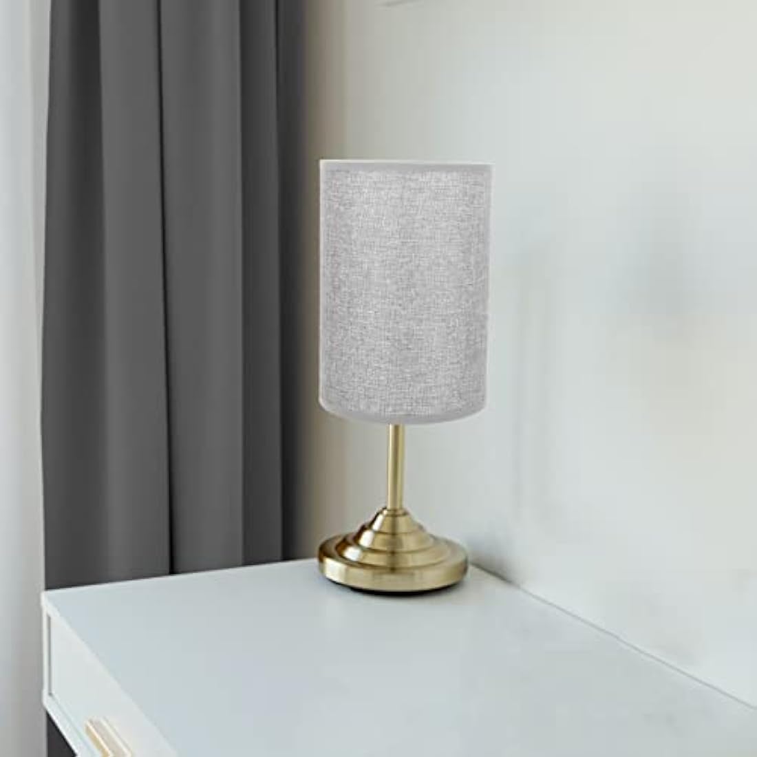 Linen Drum Lamp Shade – 2pcs Clip-on Cylinder Fabric Shades