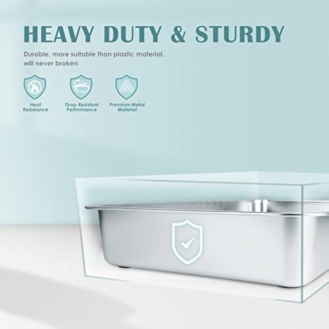 IKITCHEN Stainless Steel Cat Litter Box – Low Entry Metal Pan for Kittens