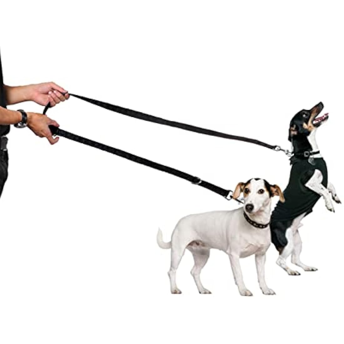 YankMooM Double Ended Dog Training Lead | Multi-Function Rope Leash, Black
