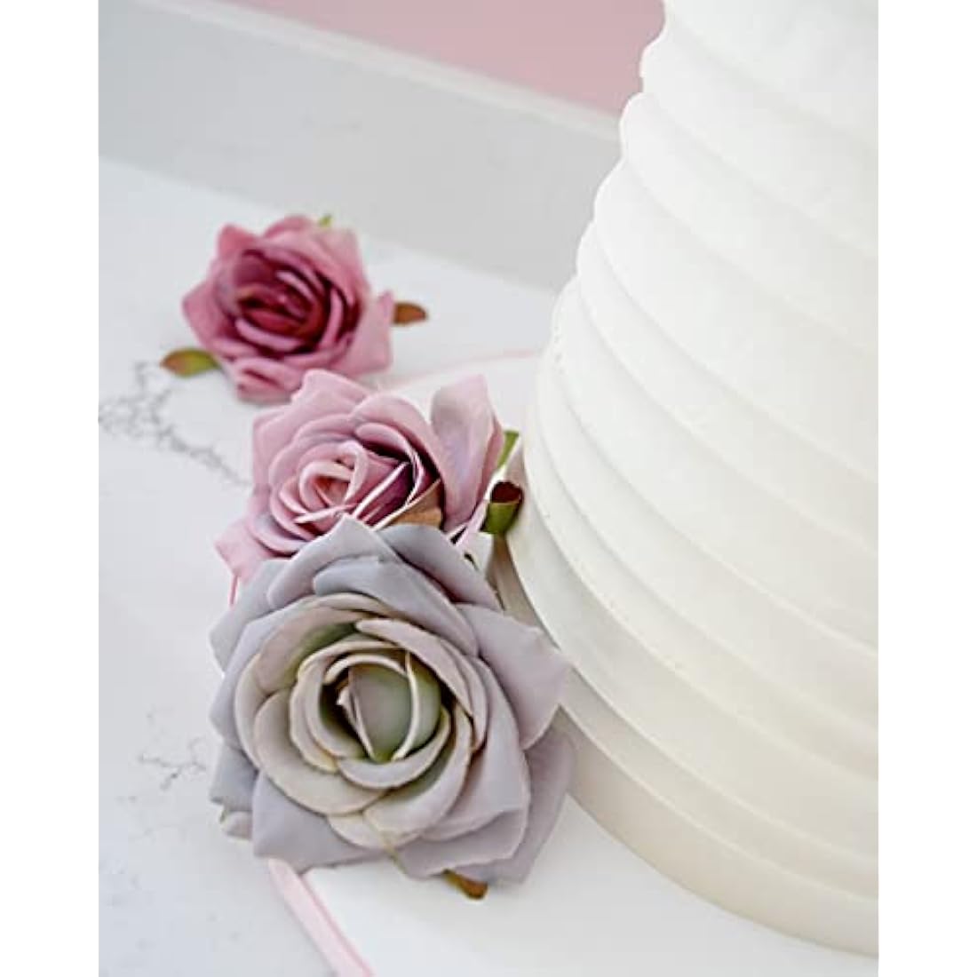 Jolof Store 10-Piece Silk Rose Heads - Realistic DIY Wedding Flowers