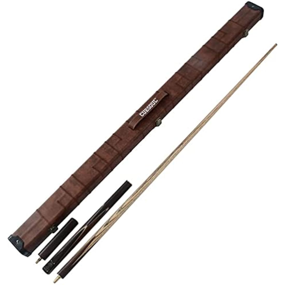 CUESOUL 57" 3/4 Jointed Rosewood Snooker Cue Set with Case | 9.5mm Tip