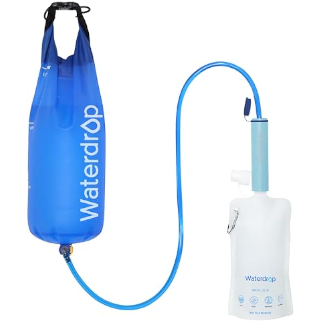 Waterdrop Personal Water Filter Straw with Gravity Bag for Camping & Hiking