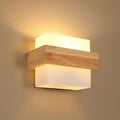 DELIPOP Wooden Wall Sconce | Modern E27 Glass Globe Indoor Wall Light
