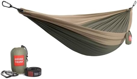 Grand Trunk Double Parachute Nylon Hammock – Lightweight Camping Gear