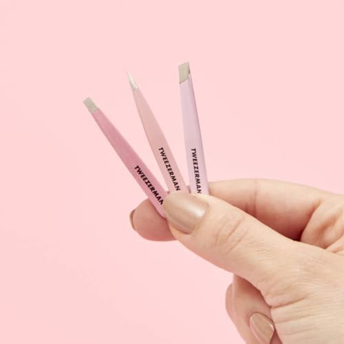 Tweezerman Micro Mini Tweezer Set – Stainless Steel Eyebrow Tools
