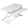 VIVO 81cm Height Adjustable Desk Converter | Dual Monitor Riser, White