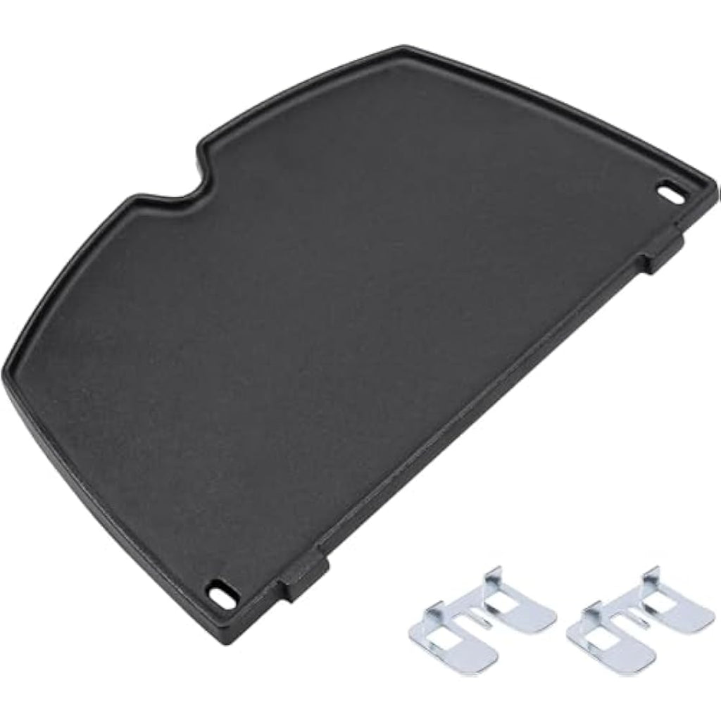 GFTIME Cast Iron Grill Griddle for Weber Q200 & Q2000 Series – 38.9 x 27.5cm