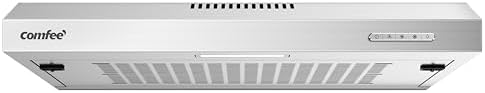 COMFEE' 60cm Visor Cooker Hood | Stainless Steel Under Cabinet Extractor Fan