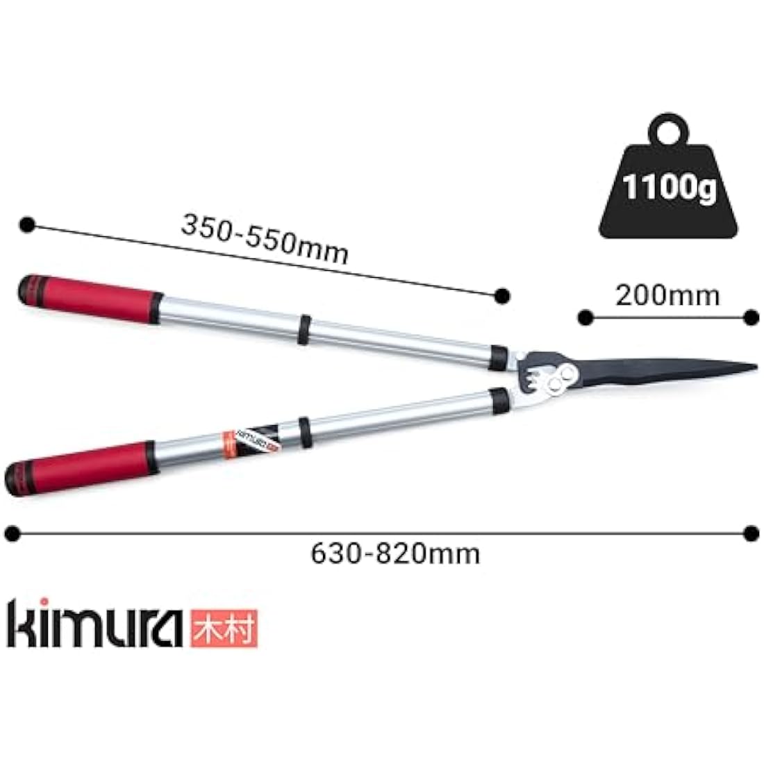 Kimura Pro Telescopic Hedge Shears – Extendable Japanese SK5 Steel