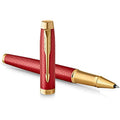 Parker IM Rollerball Pen – Red Lacquer with Gold Trim, Fine Point