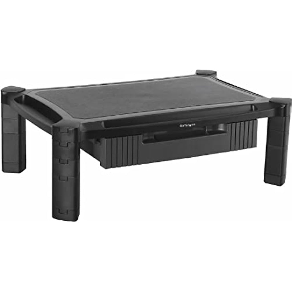 StarTech.com Adjustable Monitor Riser – Large Desk Stand with Drawer