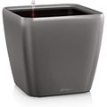 Lechuza Quadro LS 43 Self-Watering Planter | Charcoal Metallic Plastic