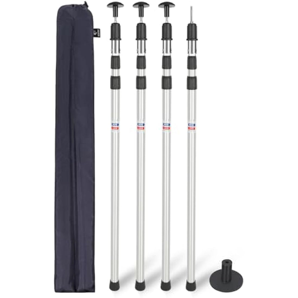 REDCAMP Adjustable Aluminum Tarp Poles – Telescopic Camping Tent Poles