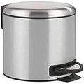 WENKO Leman Cosmetic Pedal Bin – 3L Matt Stainless Steel Waste Bin