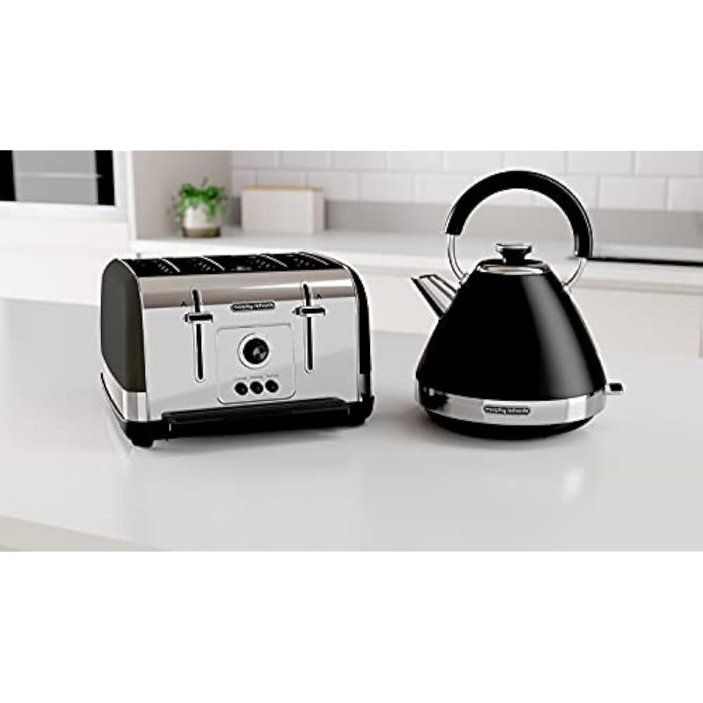 Morphy Richards Venture Pyramid Kettle – 1.5L Rapid Boil, Black