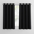 PONY DANCE Blackout Eyelet Curtains – Thermal Insulated 45 Inch Drop, 2 Panels