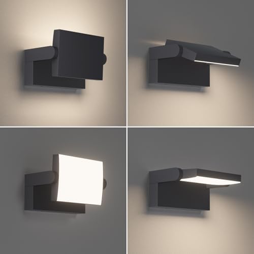 Klighten 24W LED Wall Light – IP65 Waterproof Adjustable Aluminum Lamp