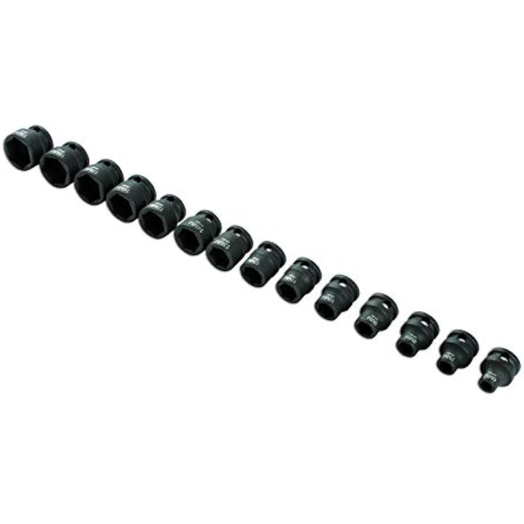 Laser Tools 3/8"D Stubby Impact Socket Set - 14pc Automotive Kit