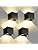 Jolof Store LED Outdoor Wall Lights – 12W IP65 Waterproof Black 4-Pack