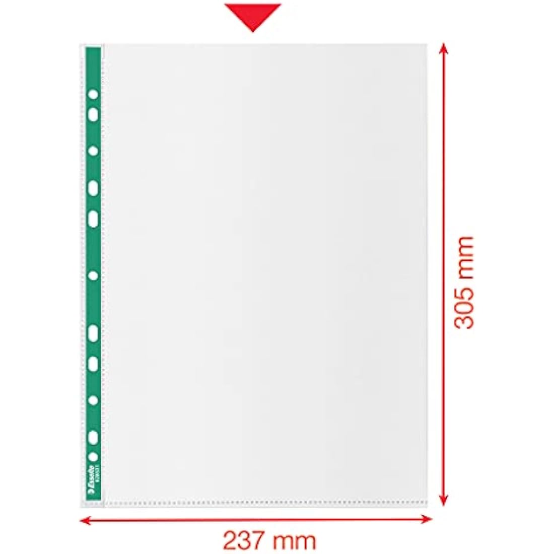 Esselte A4 Punched Pockets – 34 Micron Embossed Poly Pockets (Pack of 200)