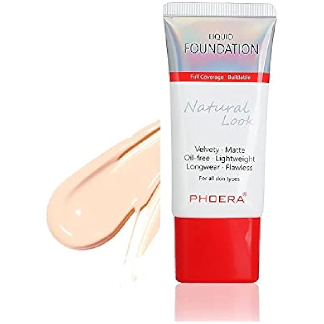 PHOERA Full Coverage Liquid Foundation – Waterproof Matte Oil-Free Base