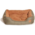 Danish Design Hunter Tweed Dog Snuggle Bed | Washable Faux Suede - 23"