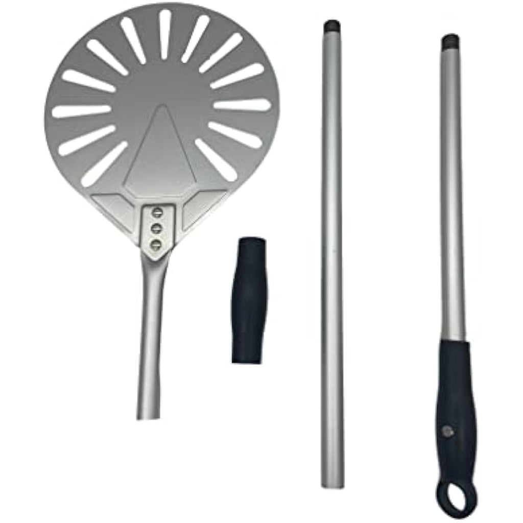 9-Inch Perforated Turning Pizza Peel with 47-Inch Long Handle