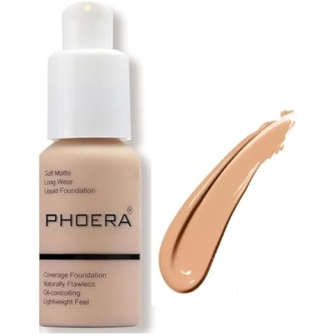Phoera Full Coverage Matte Foundation - 104 Buff Beige Oil Control 30ml