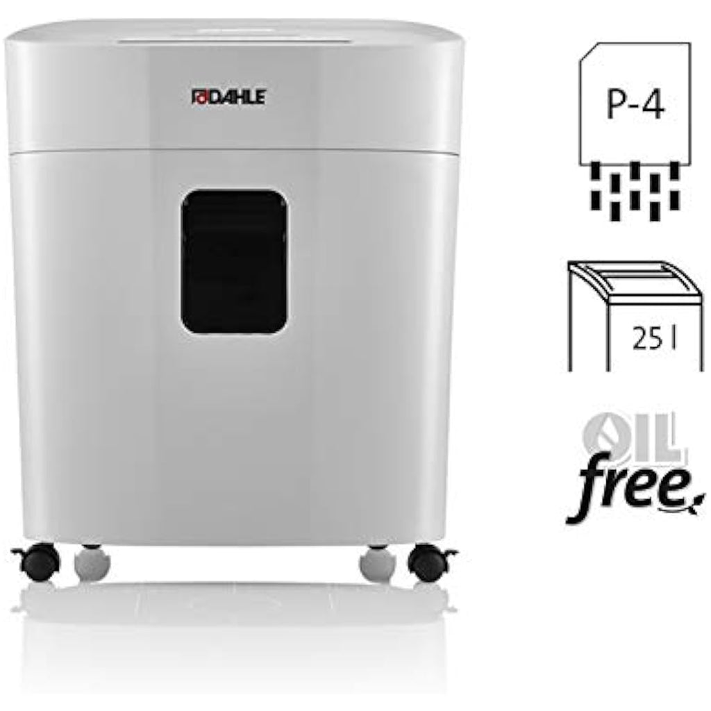 Dahle PaperSAFE 240 Cross-Cut Paper Shredder | 10-Sheet Oil-Free P-4