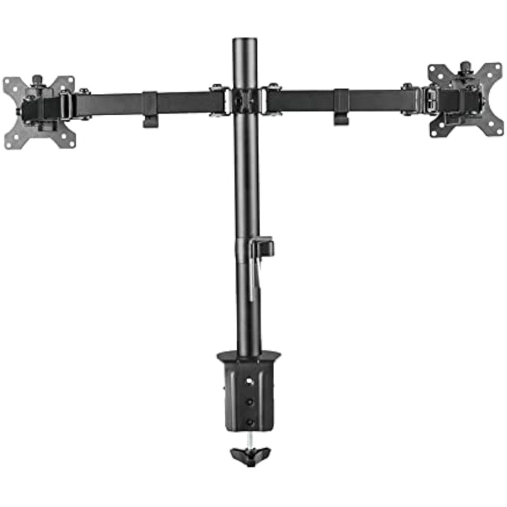 Newstar FPMA-D550DBLACK Full Motion Dual Monitor Desk Mount - Height Adjustable, Black