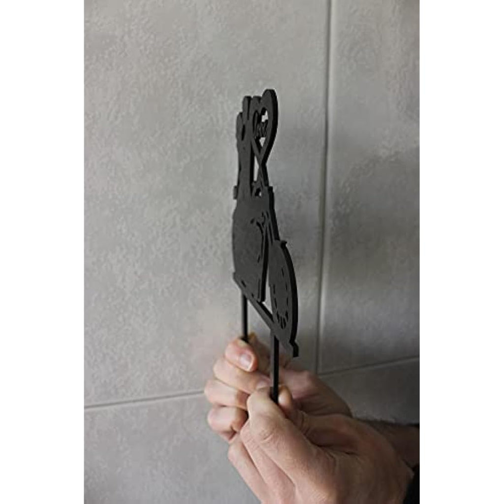 Jolof Store Wedding Cake Topper – Black Acrylic Moon Silhouette