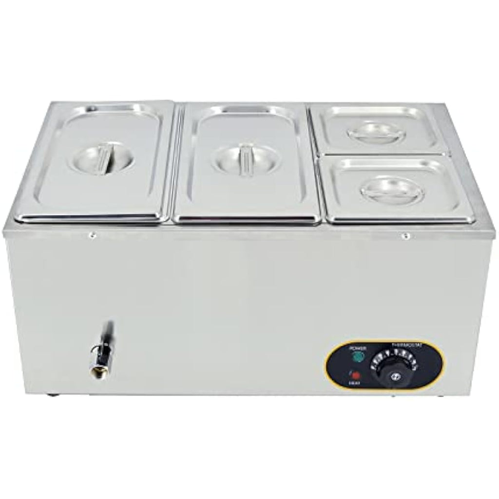 Jolof Store Electric Bain Marie - 1500W Stainless Steel Food Warmer