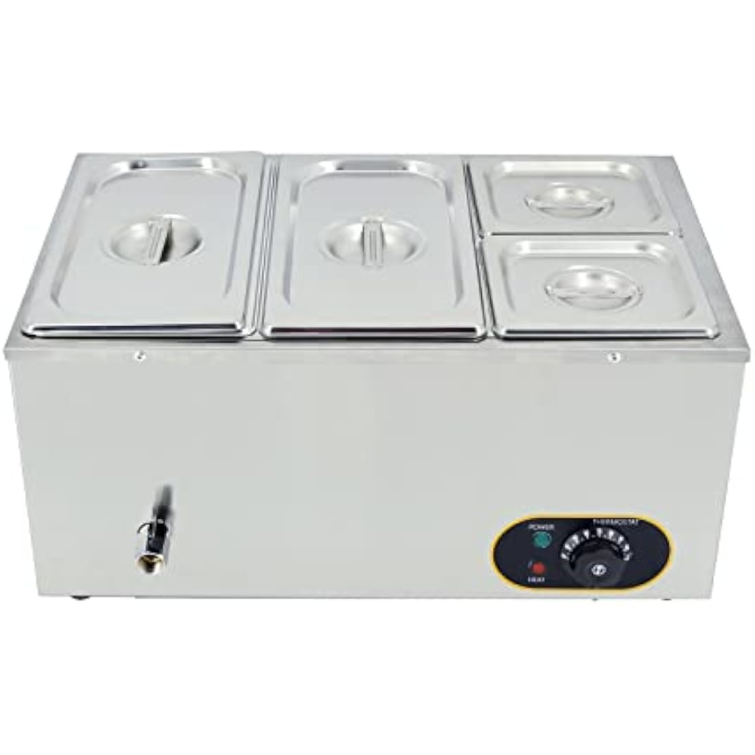 Jolof Store Electric Bain Marie - 1500W Stainless Steel Food Warmer