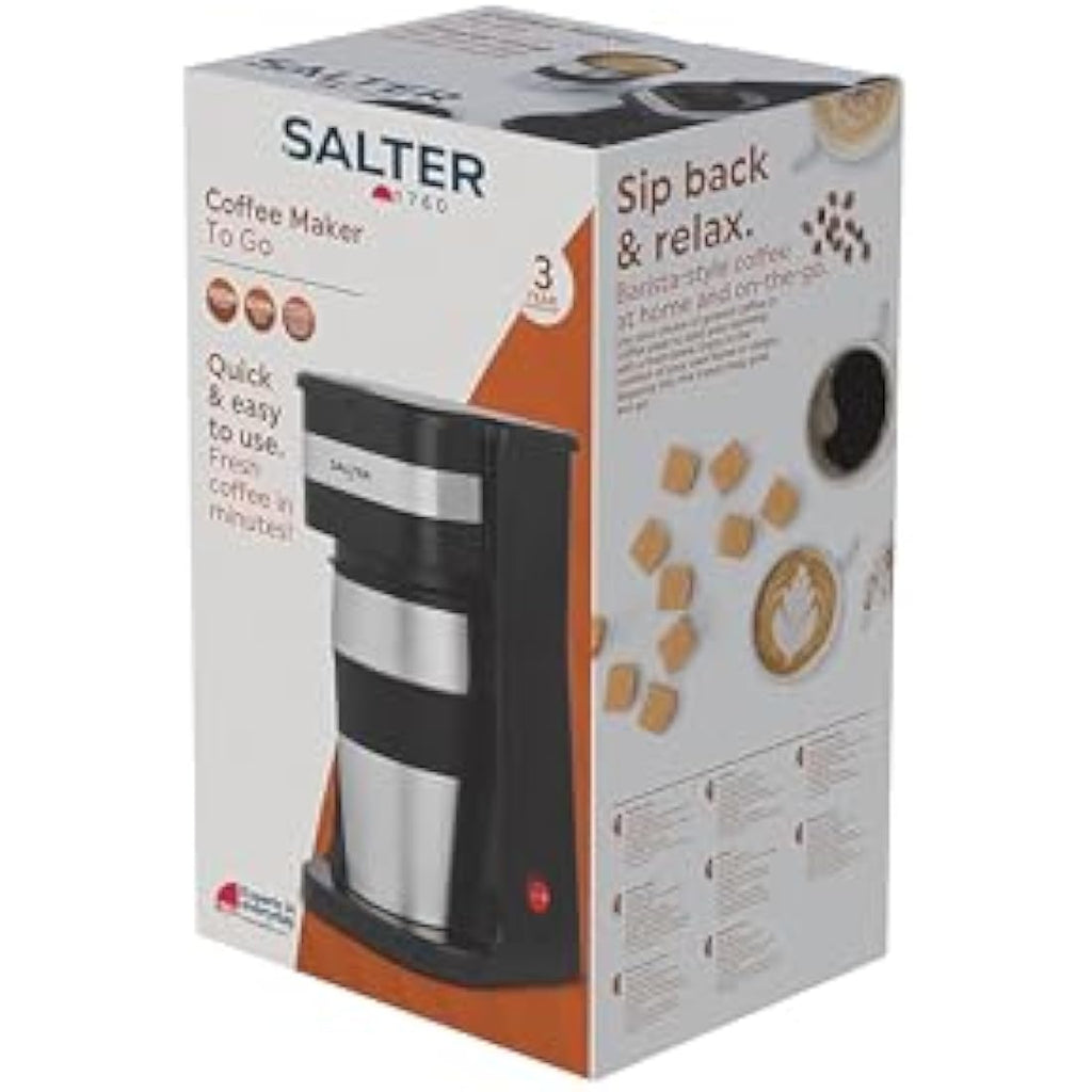 Salter One Cup Coffee Maker – Filter Machine with 420ml Travel Mug