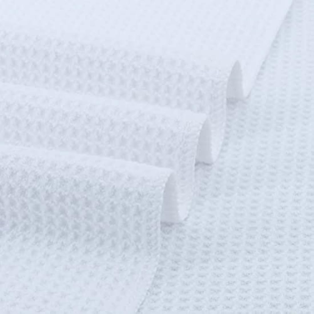 Polyte Microfibre Kitchen Dish Towels - Waffle Weave White 12 Pack