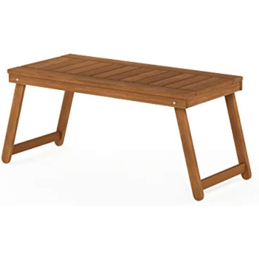 Furinno Patio Folding Table – Weatherproof Meranti Wood Outdoor Table