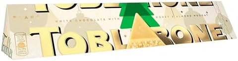 Toblerone White Chocolate Bar – Gourmet Swiss Candy Maxi Size, 360g