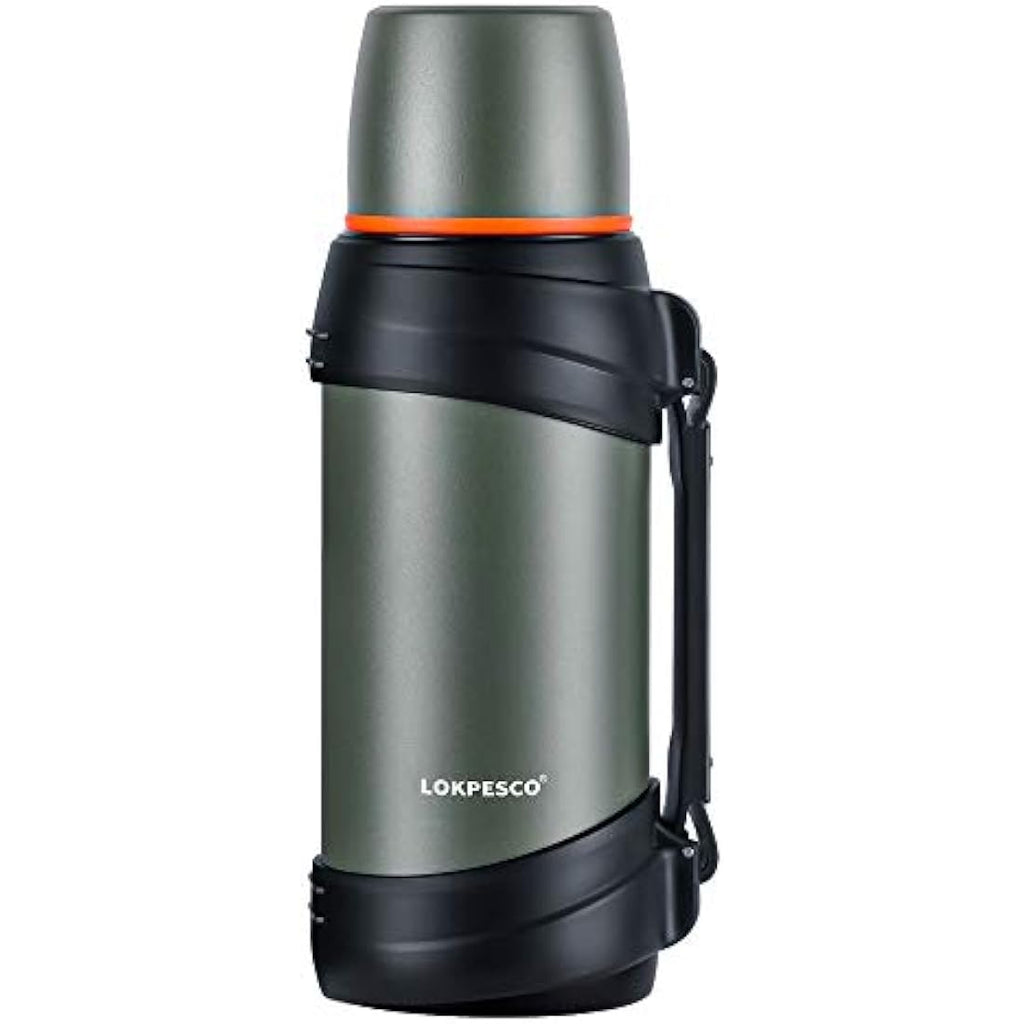 LOKPESCO 2L Stainless Steel Vacuum Insulated Flask with 2 Cups