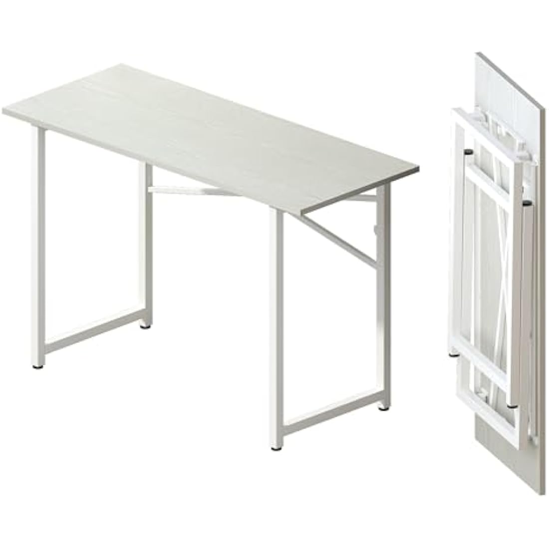 120cm Folding Desk – No Assembly White Gaming Table