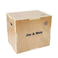 Jac & Mok Wooden Plyo Box – Non-Slip Plyometric Jump Box, 16/14/12