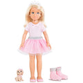 Corolle Girls Valentine Ballerina Doll Set with Dog and Ice Skates