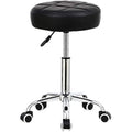 KKTONER Round Rolling Stool – Adjustable PU Leather Swivel Salon Chair