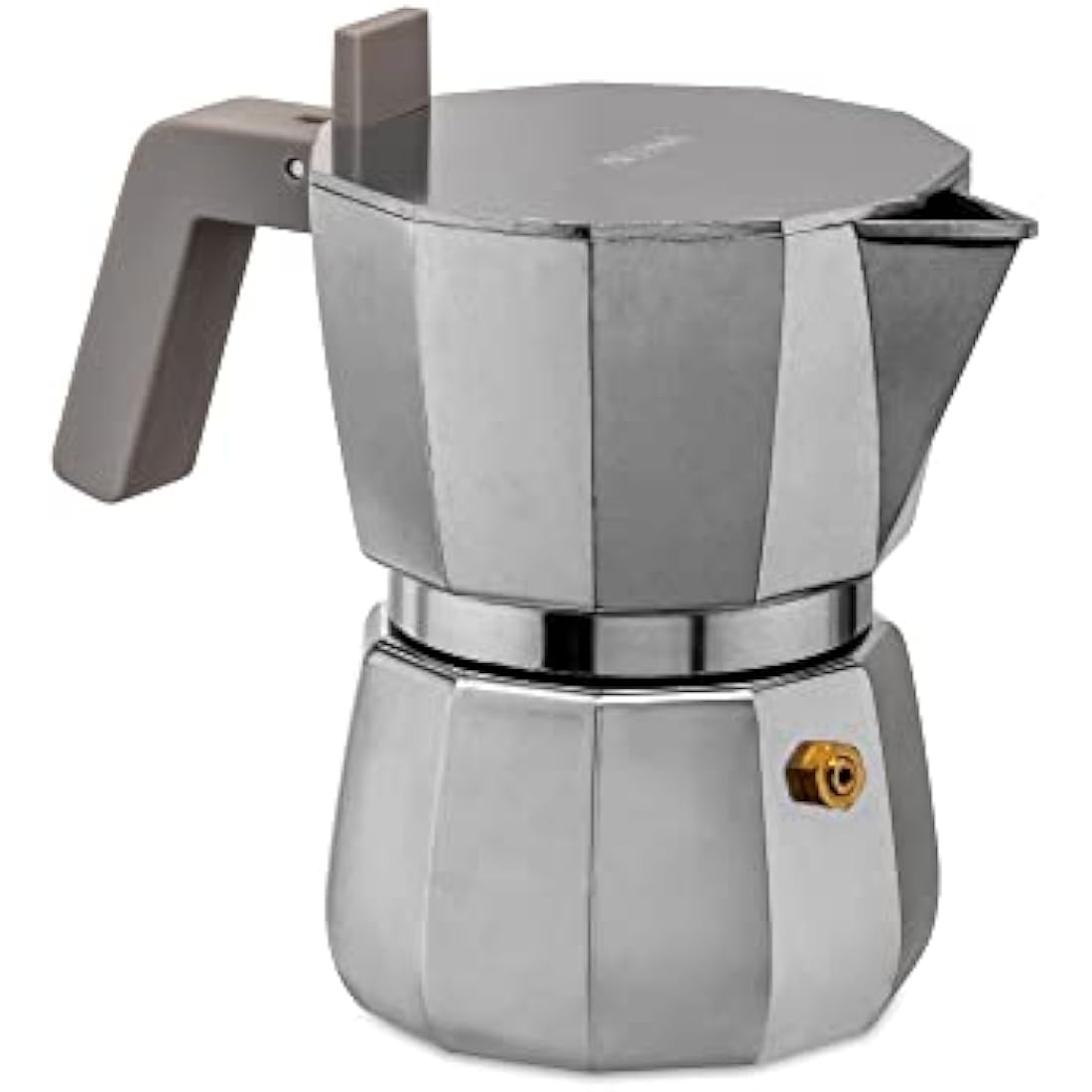 Alessi DC06/3 Moka Pot Espresso Coffee Maker - Cast Aluminium