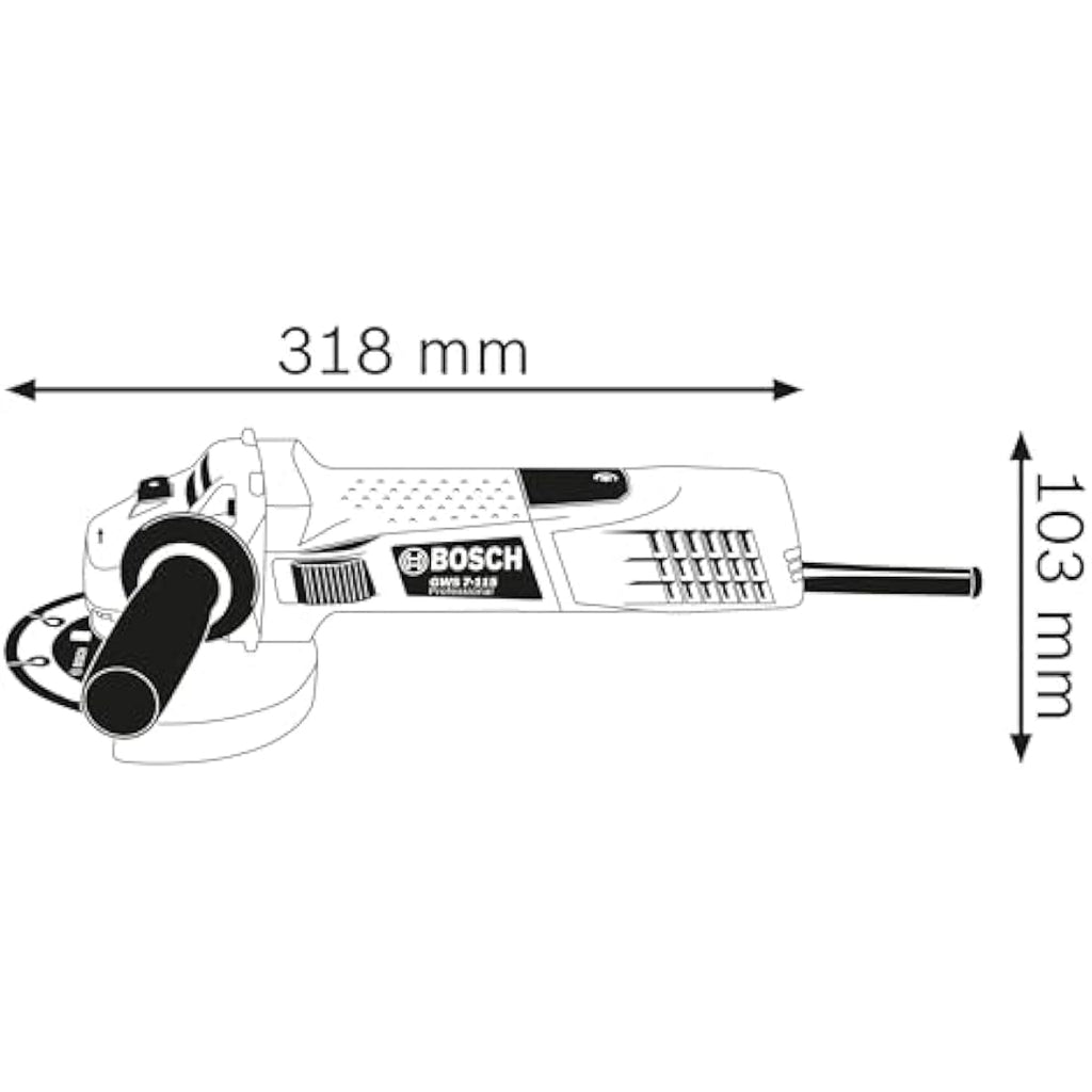 Bosch Professional GWS 7-115 Angle Grinder | 720W 115mm 110V