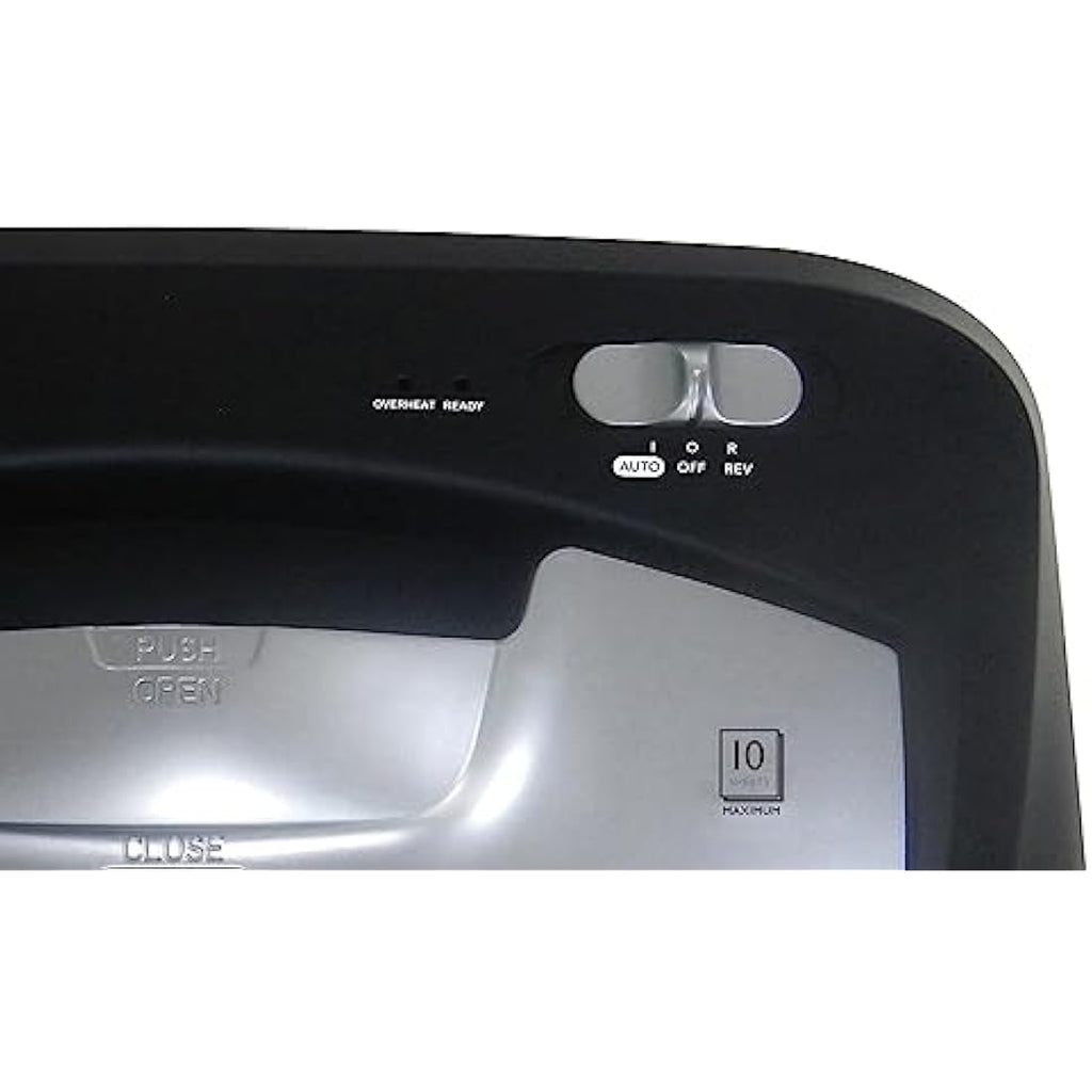 Q-Connect Q10CC2 Cross Cut Paper Shredder - 10 Sheet Capacity, Black