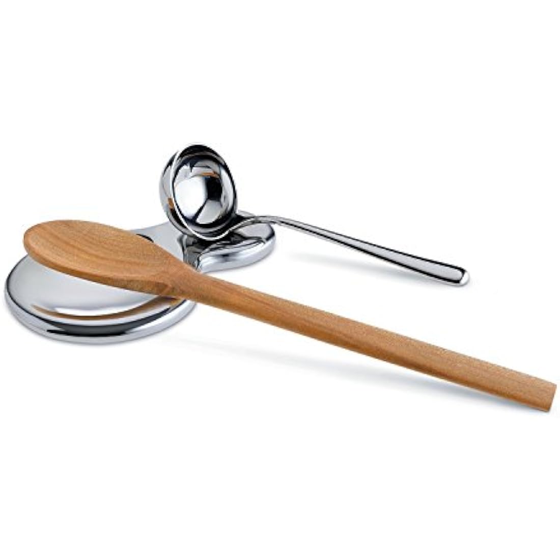 Alessi T-1000 Stainless Steel Spoon Rest and Utensil Holder – Silver