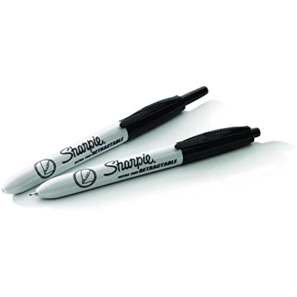 Sharpie Retractable Permanent Markers | Ultra Fine Point, Black, 12-Pack